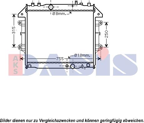 AKS Dasis 210190N - Radiator, engine cooling car-mod.net