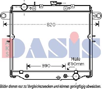 AKS Dasis 210118N - Radiator, engine cooling car-mod.net