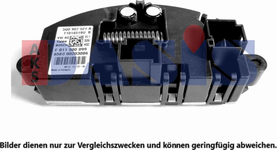 AKS Dasis 740001N - Regulator, passenger compartment fan car-mod.net