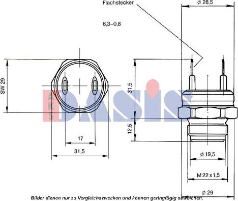 AKS Dasis 751041N - Coolant temperature Sensor car-mod.net