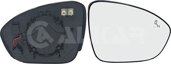 Alkar 6436207 - Mirror Glass, outside mirror car-mod.net