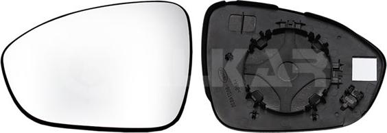 Alkar 6431207 - Mirror Glass, outside mirror car-mod.net