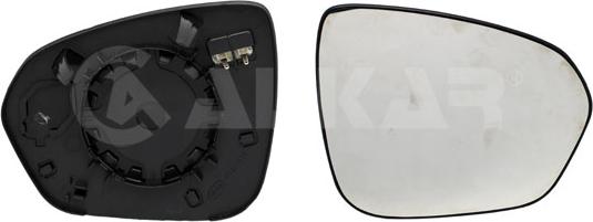 Alkar 6432195 - Mirror Glass, outside mirror car-mod.net