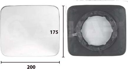 Alkar 7477247 - Mirror Glass, wide angle mirror car-mod.net