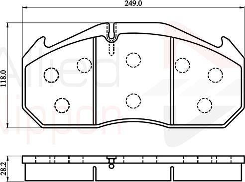 ALLIED NIPPON ACV014HD - Brake Pad Set, disc brake car-mod.net