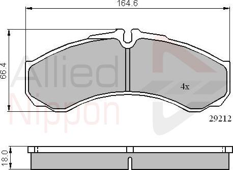 ALLIED NIPPON ADB0909 - Brake Pad Set, disc brake car-mod.net