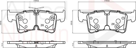 ALLIED NIPPON ADB04015 - Brake Pad Set, disc brake car-mod.net
