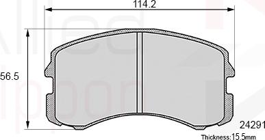 ALLIED NIPPON ADB06061 - Brake Pad Set, disc brake car-mod.net