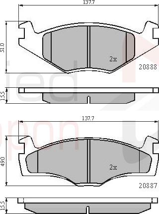 ALLIED NIPPON ADB0148 - Brake Pad Set, disc brake car-mod.net