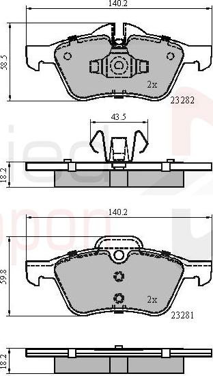 ALLIED NIPPON ADB01548 - Brake Pad Set, disc brake car-mod.net