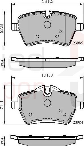 ALLIED NIPPON ADB01673 - Brake Pad Set, disc brake car-mod.net