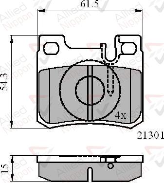 ALLIED NIPPON ADB01067 - Brake Pad Set, disc brake car-mod.net