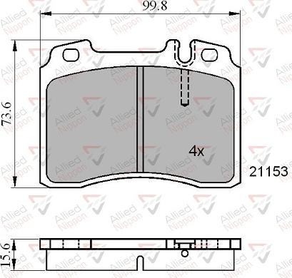 ALLIED NIPPON ADB01006 - Brake Pad Set, disc brake car-mod.net