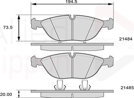 ALLIED NIPPON ADB01003 - Brake Pad Set, disc brake car-mod.net