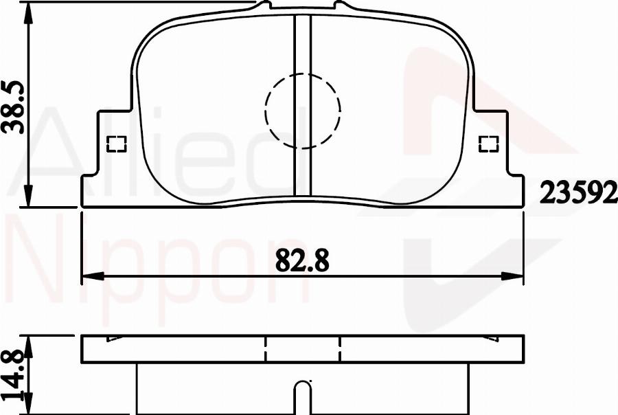 ALLIED NIPPON ADB01172 - Brake Pad Set, disc brake car-mod.net