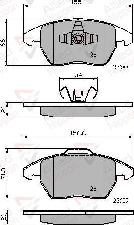 ALLIED NIPPON ADB01224 - Brake Pad Set, disc brake car-mod.net