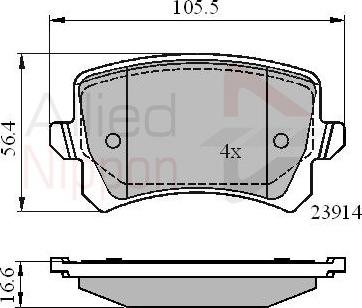 ALLIED NIPPON ADB01712 - Brake Pad Set, disc brake car-mod.net