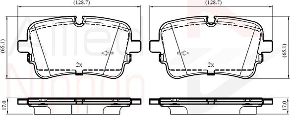 ALLIED NIPPON ADB03414 - Brake Pad Set, disc brake car-mod.net