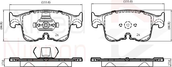 ALLIED NIPPON ADB03424 - Brake Pad Set, disc brake car-mod.net