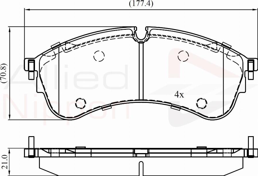 ALLIED NIPPON ADB02400 - Brake Pad Set, disc brake car-mod.net