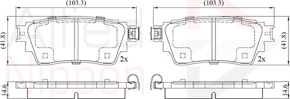 ALLIED NIPPON ADB02487 - Brake Pad Set, disc brake car-mod.net
