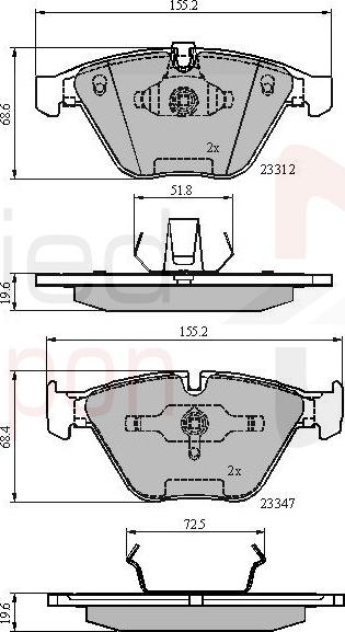 ALLIED NIPPON ADB02033 - Brake Pad Set, disc brake car-mod.net