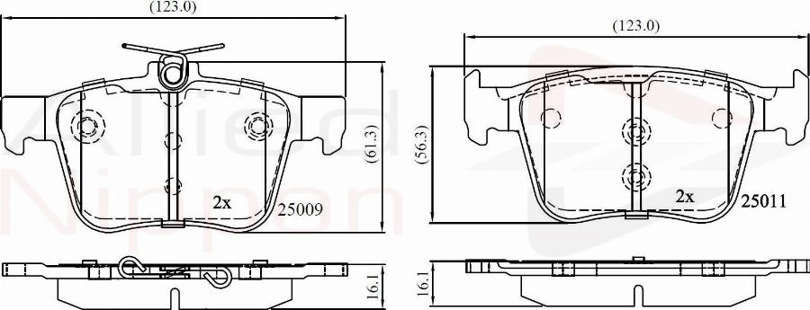 ALLIED NIPPON ADB02157 - Brake Pad Set, disc brake car-mod.net