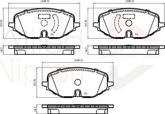 ALLIED NIPPON ADB02854 - Brake Pad Set, disc brake car-mod.net