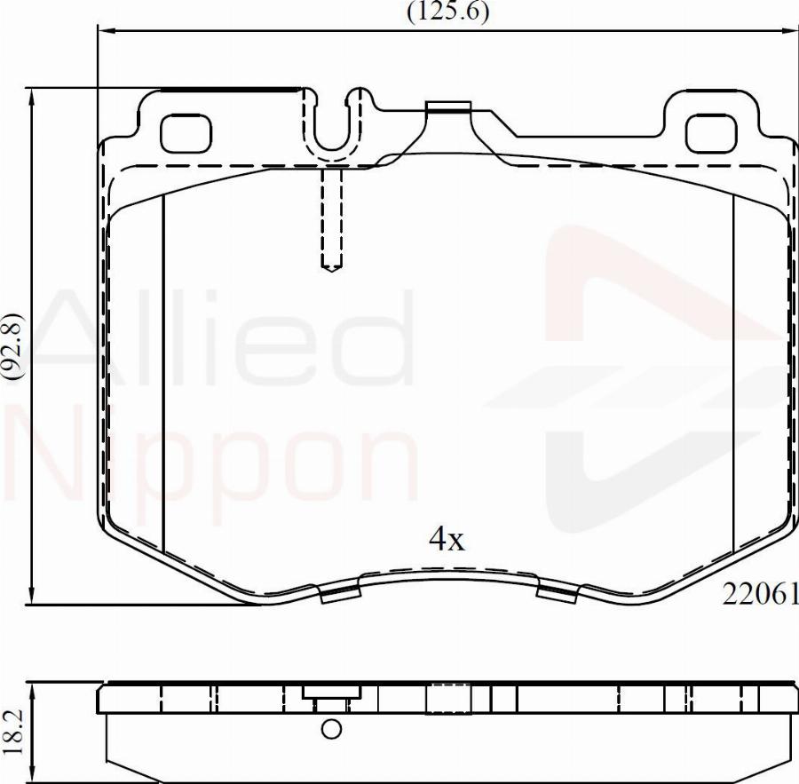 ALLIED NIPPON ADB02348 - Brake Pad Set, disc brake car-mod.net