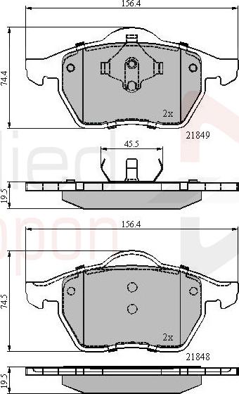 ALLIED NIPPON ADB0715 - Brake Pad Set, disc brake car-mod.net