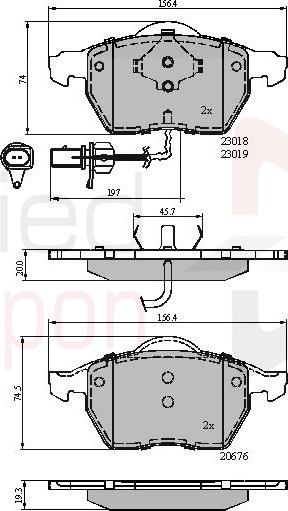 ALLIED NIPPON ADB11542 - Brake Pad Set, disc brake car-mod.net