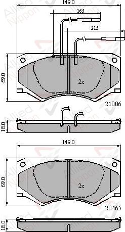 ALLIED NIPPON ADB11051 - Brake Pad Set, disc brake car-mod.net
