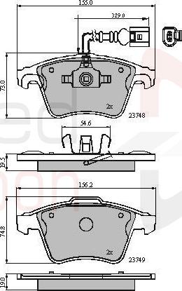 ALLIED NIPPON ADB11311 - Brake Pad Set, disc brake car-mod.net
