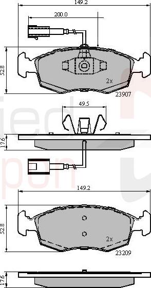 ALLIED NIPPON ADB12044 - Brake Pad Set, disc brake car-mod.net