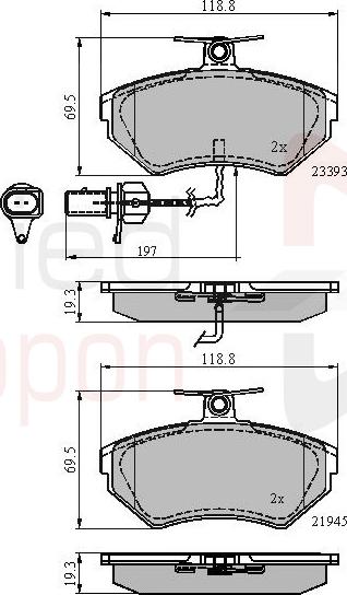 ALLIED NIPPON ADB1736 - Brake Pad Set, disc brake car-mod.net