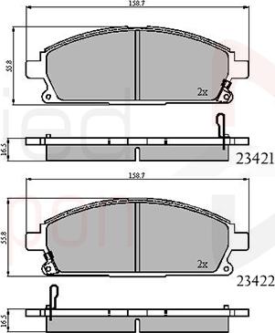 ALLIED NIPPON ADB3591 - Brake Pad Set, disc brake car-mod.net