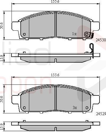ALLIED NIPPON ADB31584 - Brake Pad Set, disc brake car-mod.net