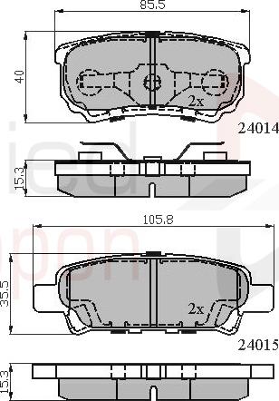 ALLIED NIPPON ADB31290 - Brake Pad Set, disc brake car-mod.net