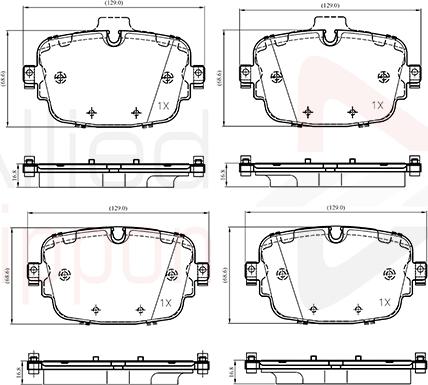 ALLIED NIPPON ADB33530 - Brake Pad Set, disc brake car-mod.net