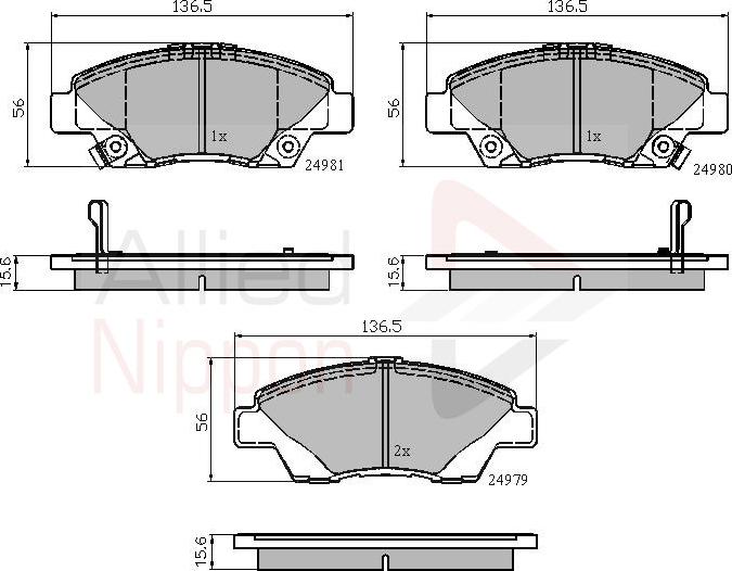 ALLIED NIPPON ADB32036 - Brake Pad Set, disc brake car-mod.net