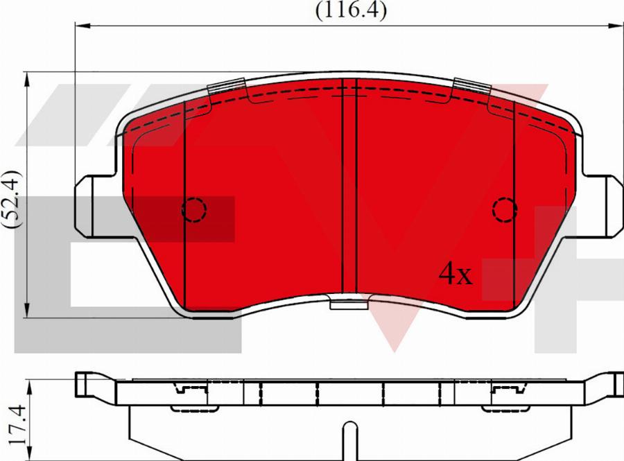 ALLIED NIPPON AEV0984 - Brake Pad Set, disc brake car-mod.net