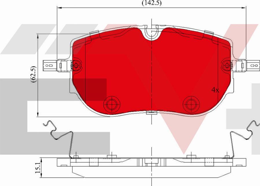 ALLIED NIPPON AEV03412 - Brake Pad Set, disc brake car-mod.net