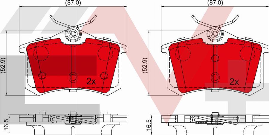 ALLIED NIPPON AEV03653 - Brake Pad Set, disc brake car-mod.net