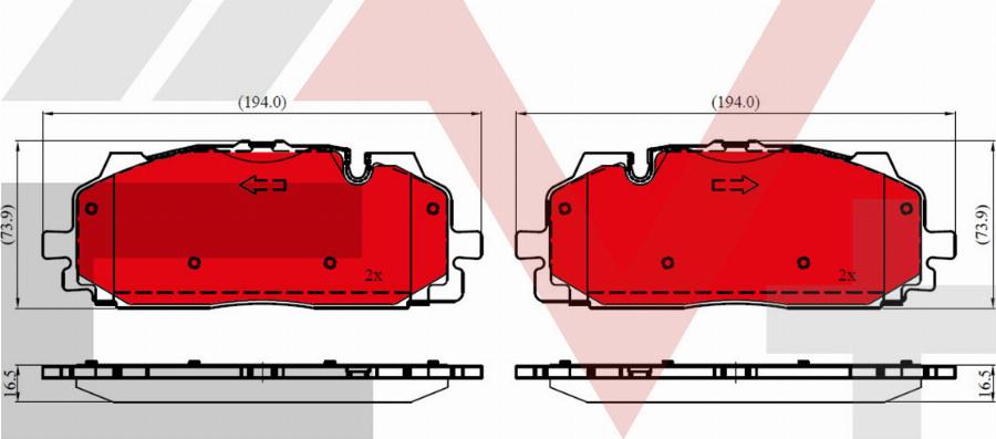 ALLIED NIPPON AEV02443 - Brake Pad Set, disc brake car-mod.net
