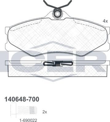 ANDEL 140648-700 - Brake Pad Set, disc brake car-mod.net
