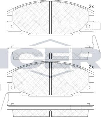 ANDEL 140854 - Brake Pad Set, disc brake car-mod.net