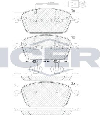 ANDEL 141953 - Brake Pad Set, disc brake car-mod.net