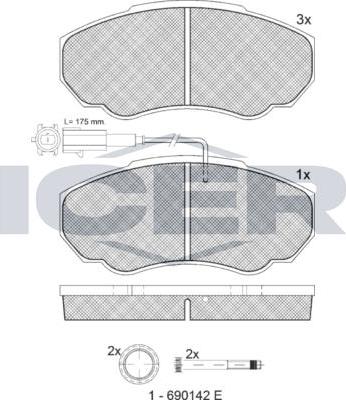 ANDEL 141523-066 - Brake Pad Set, disc brake car-mod.net