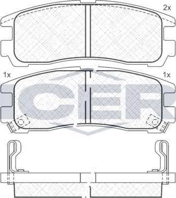 ANDEL 141192 - Brake Pad Set, disc brake car-mod.net