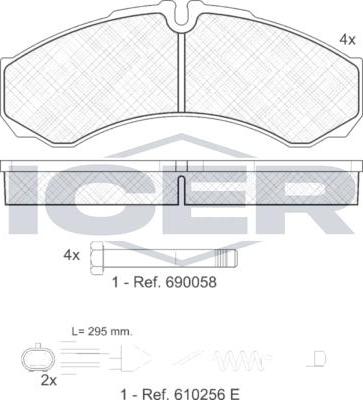ANDEL 141208-200 - Brake Pad Set, disc brake car-mod.net